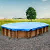 Copertura invernale per piscine ovali in legno fuori terra da 551x351 cm